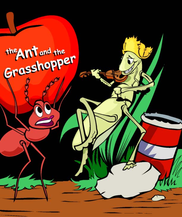 The ant and the grass hopper