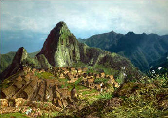the Incan site of Machu Picchu