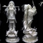 red-indian-head-rituals-paper-sculptures