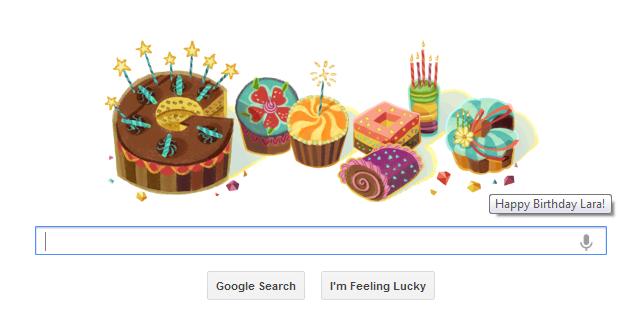 Google Doodles for my birthday